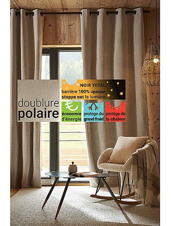 Rideaux occultant thermique & phonique - l'effet papillon - 100% polyester