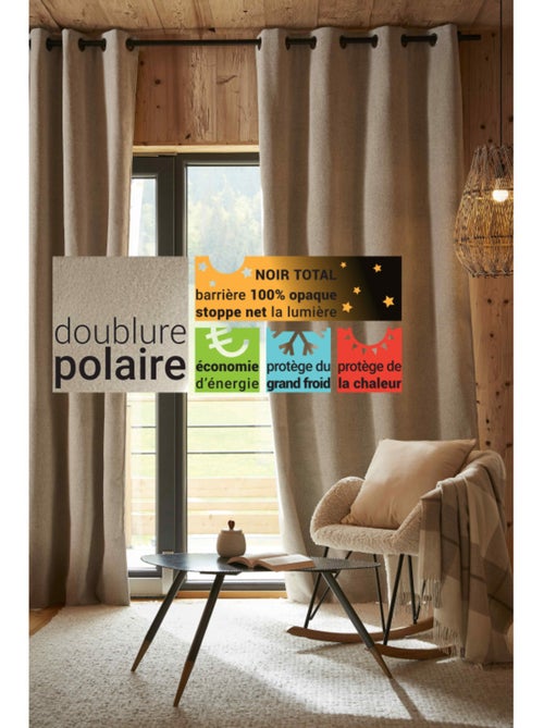 Rideaux occultant thermique & phonique - l'effet papillon - 100% polyester - Kiabi Rideaux occultant thermique & phonique - l'effet papillon - 100% polyester - Kiabi