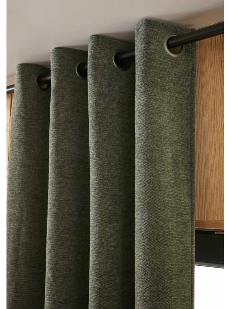 Rideaux occultant thermique & phonique - l'effet papillon - 100% polyester Vert chèvrefeuille - Kiabi