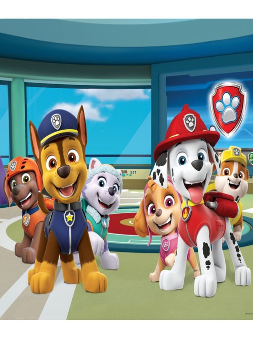 Rideaux Pat'Patrouille modèle dans la tour de commande - 2 pièces 90 cm x 160 cm - Kiabi