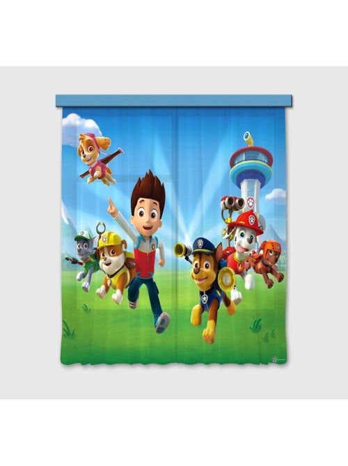 Rideaux Pat'Patrouille modèle Ryder part à l'aventure avec ses amis - 2 pièces 90 cm x 160 cm - Kiabi