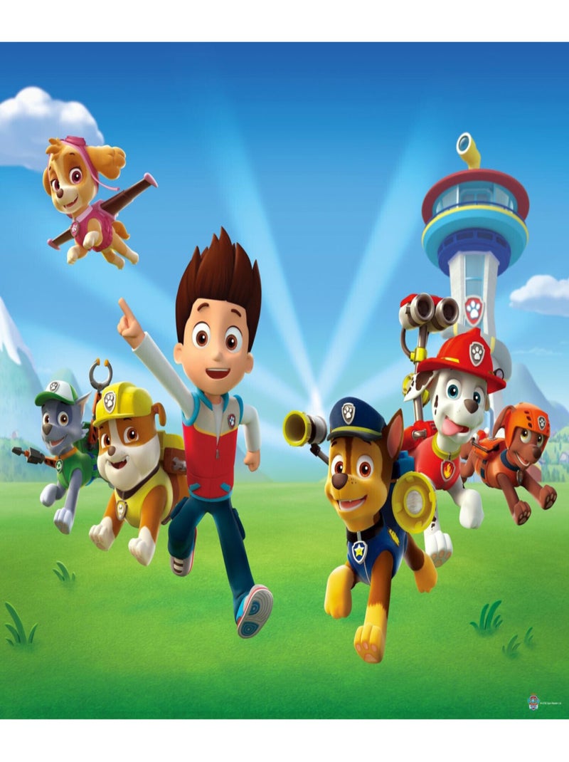 Rideaux Pat'Patrouille modèle Ryder part à l'aventure avec ses amis - 2 pièces 90 cm x 160 cm Multicolore - Kiabi