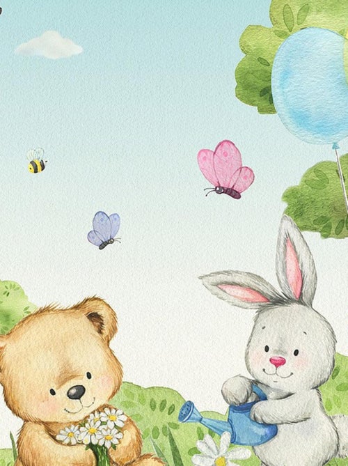 Rideaux petit ourson lapin et renard - 2 pièces - L180 cm x H 160cm - Kiabi Rideaux petit ourson lapin et renard - 2 pièces - L180 cm x H 160cm - Kiabi