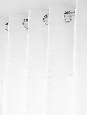 Voilage grande largeur - Effet lin tissé