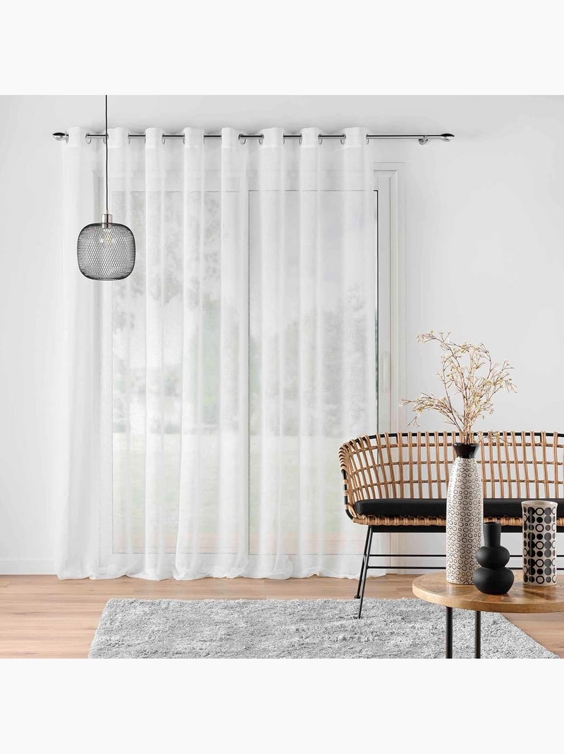 rideaux Polycoton CARLIN Douceur d'Intérieur Blanc - Kiabi