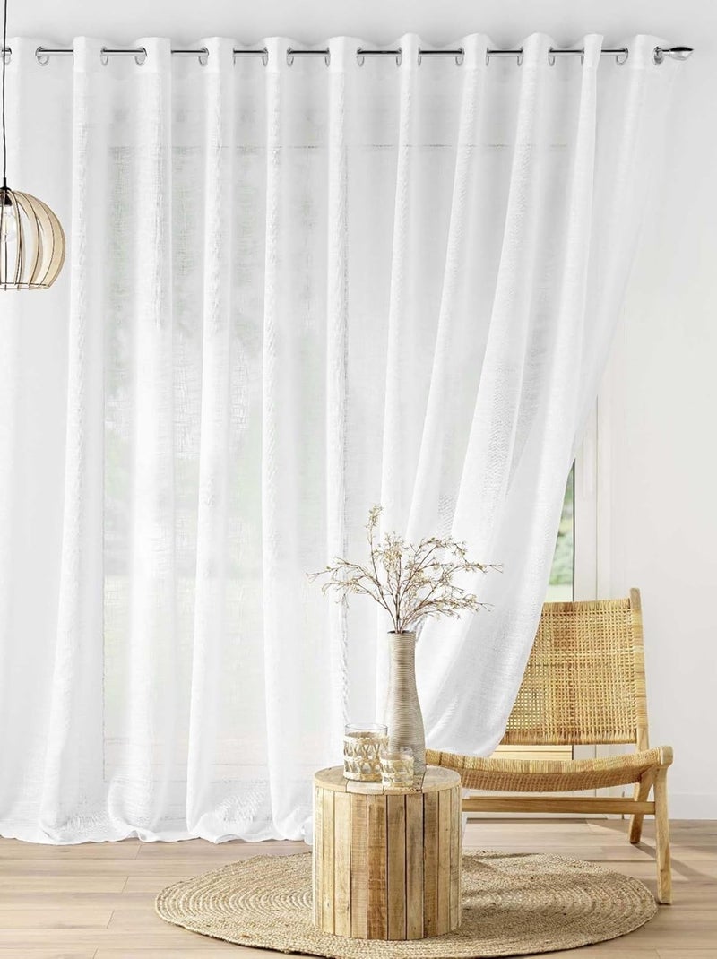 Rideaux Polycoton CARLIN PROMO LINGE Blanc - Kiabi
