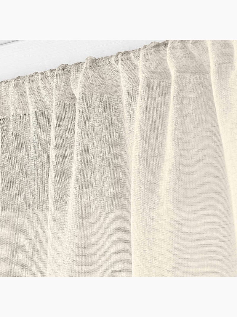 Rideaux polyester carlin douceur d'intérieur Beige - Kiabi