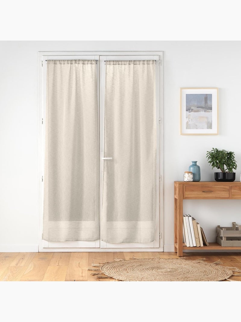 Rideaux polyester carlin douceur d'intérieur Beige - Kiabi