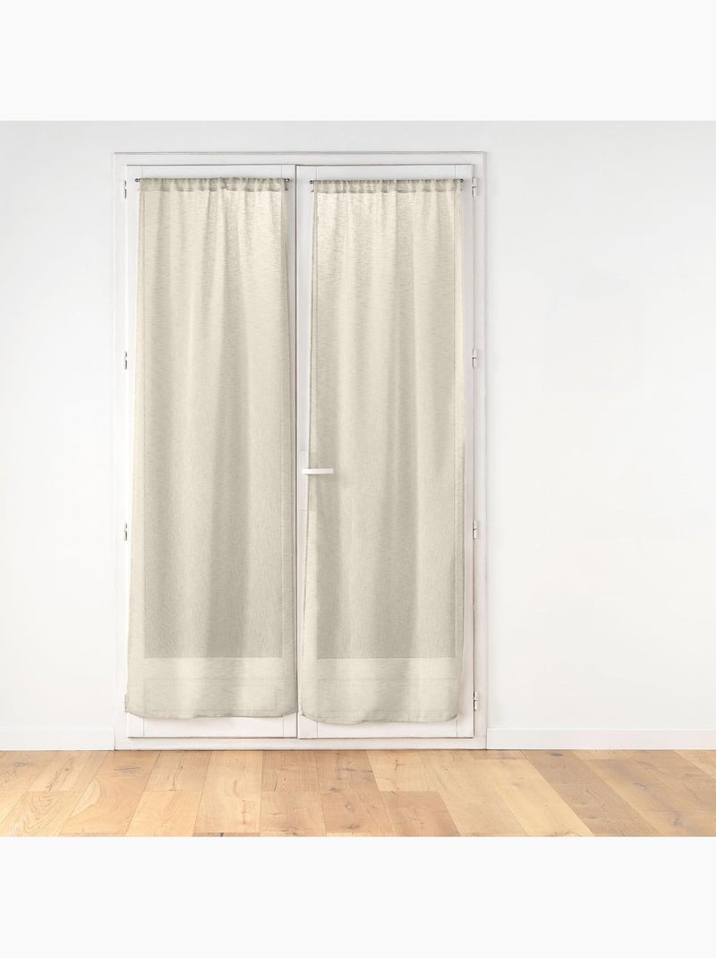Rideaux polyester carlin douceur d'intérieur Beige - Kiabi