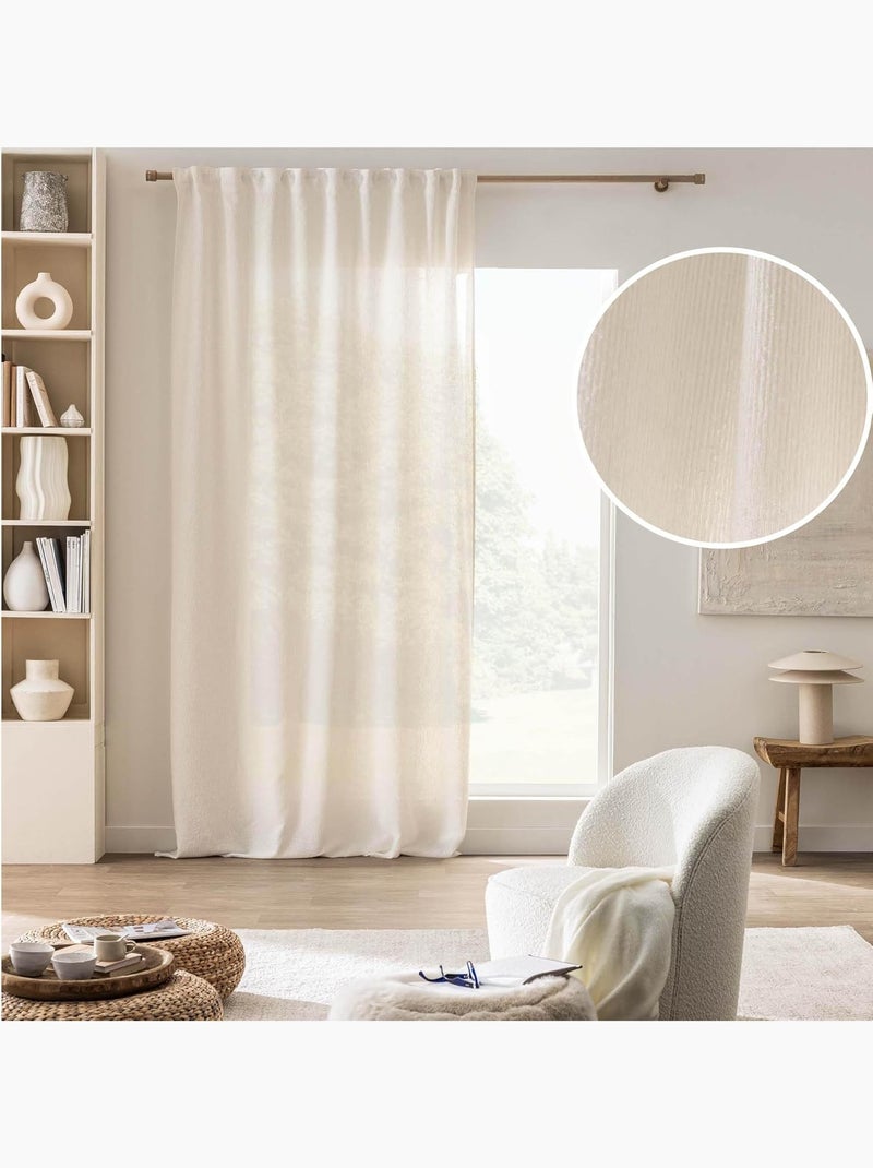Rideaux Polyester CODY Douceur d'Intérieur Beige - Kiabi
