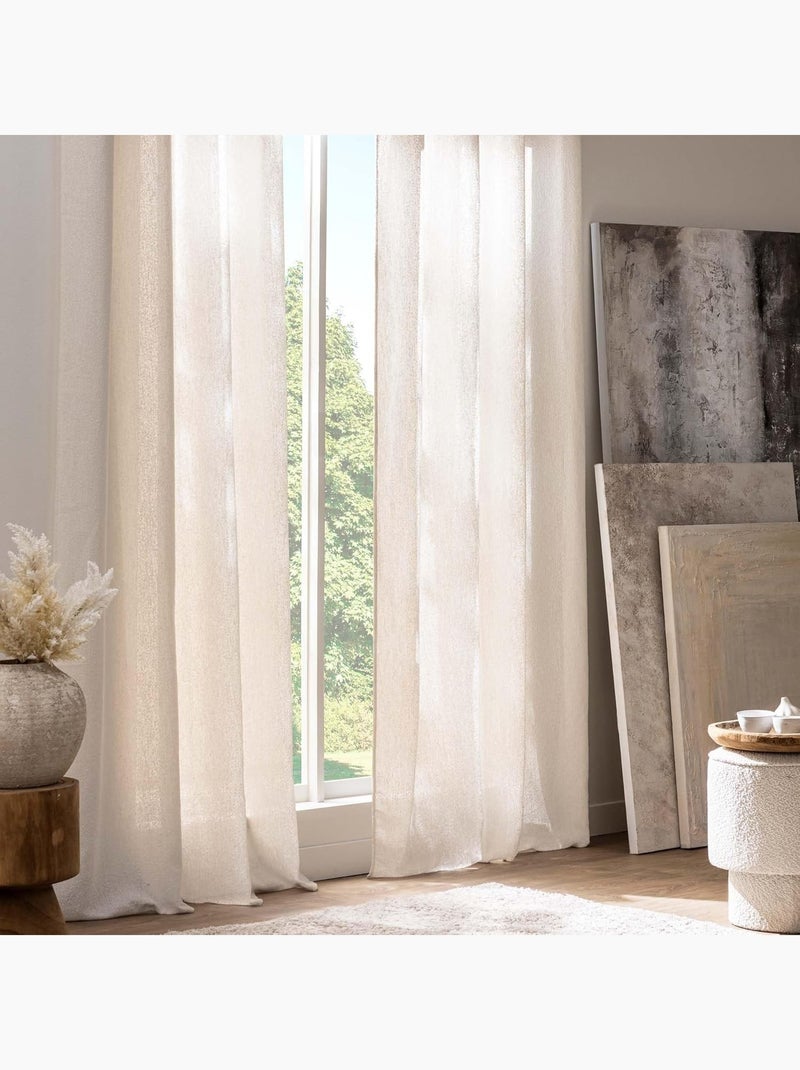 Rideaux Polyester CODY Douceur d'Intérieur Beige - Kiabi