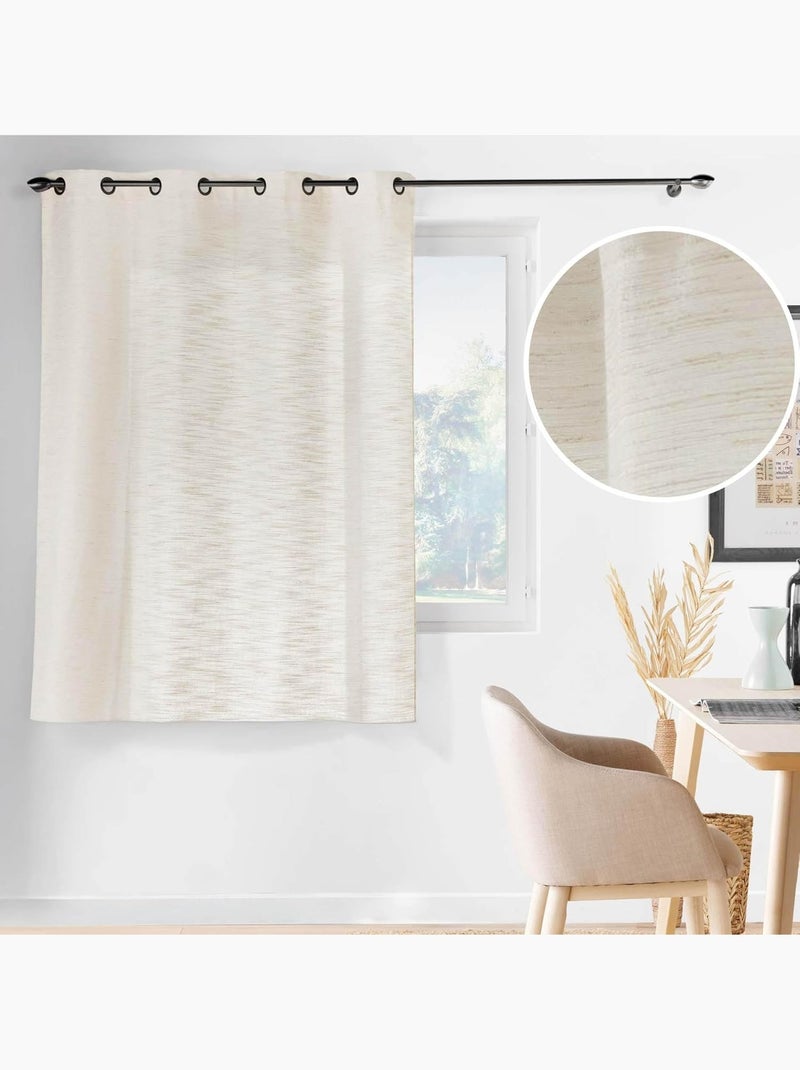 Rideaux Polyester Nando Douceur d'Intérieur Beige - Kiabi
