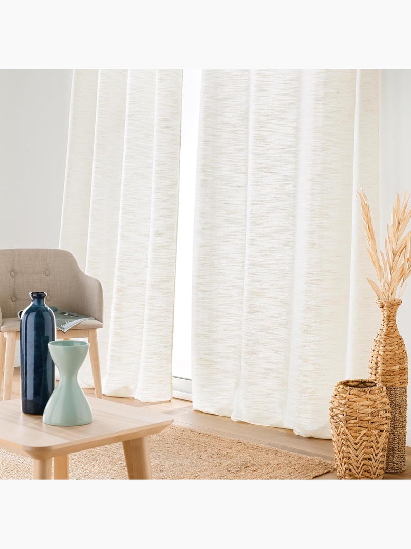 Rideaux Polyester Nando Douceur d'Intérieur Beige - Kiabi