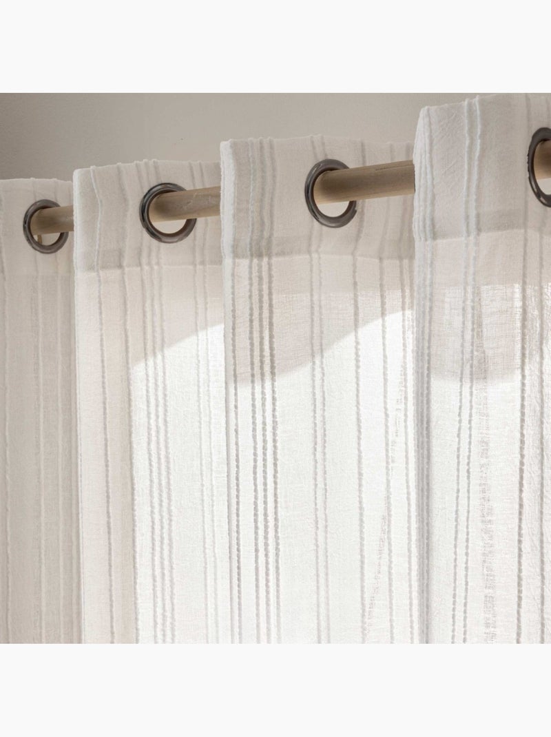 Rideaux Polyester ZAHO Douceur d'Intérieur Blanc - Kiabi