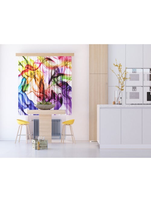 Rideaux tache de peinture - 2 pièces - L180 cm x H 160cm - Kiabi