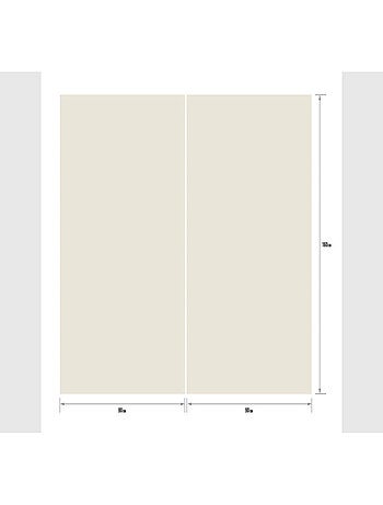Rideaux unicolore beige - 2 pièces - L180 cm x H 160cm