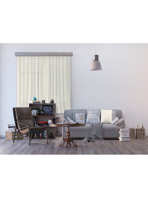Rideaux unicolore beige - 2 pièces - L180 cm x H 160cm - Kiabi