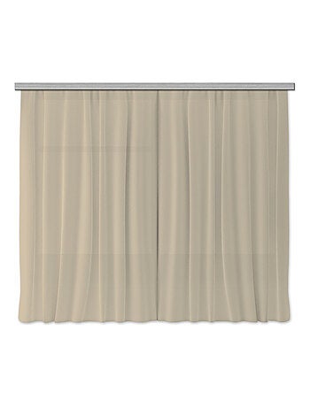Rideaux unicolore beige foncé - 2 pièces - L180 cm x H 160cm