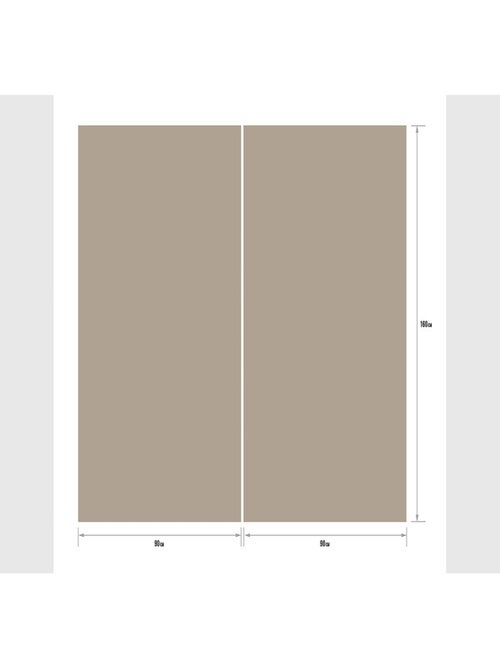 Rideaux unicolore beige foncé - 2 pièces - L180 cm x H 160cm - Kiabi Rideaux unicolore beige foncé - 2 pièces - L180 cm x H 160cm - Kiabi