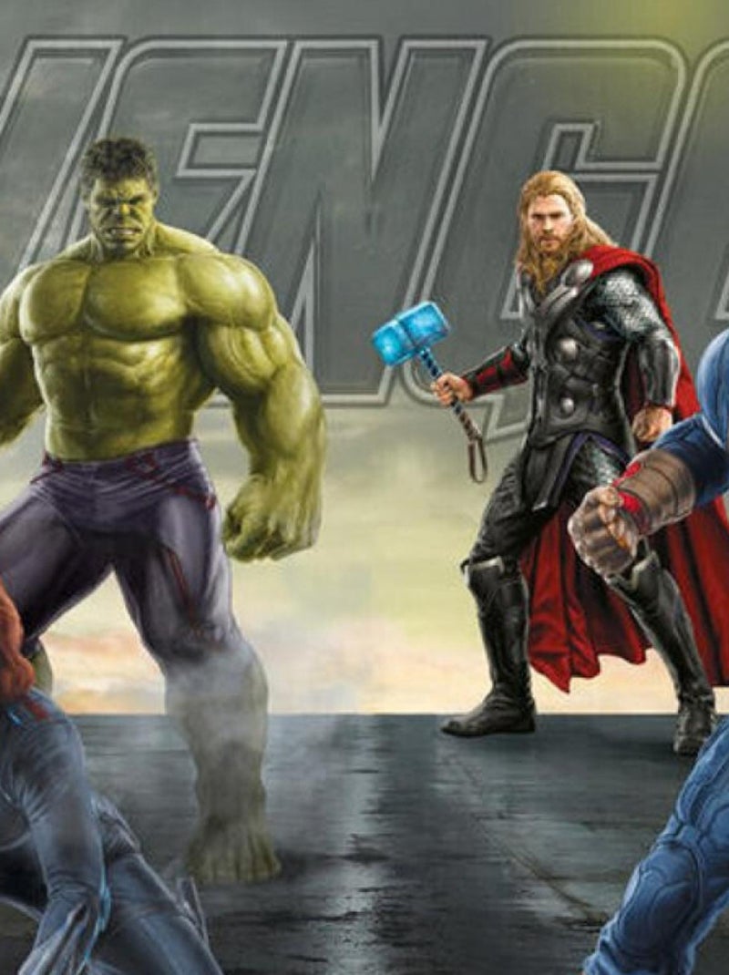 Rideaux voilage Captain America et les Avengers Marvel 180x160 CM Multicolore - Kiabi