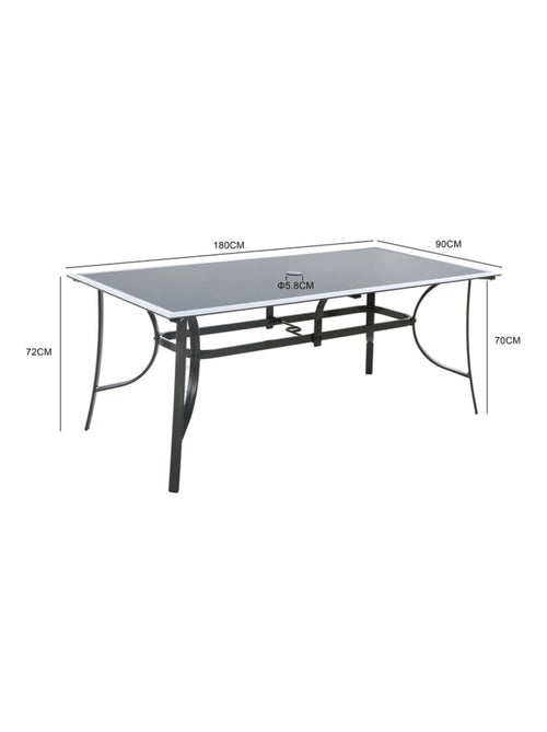 RIMINI Table de jardin aluminium 10 places - Kiabi