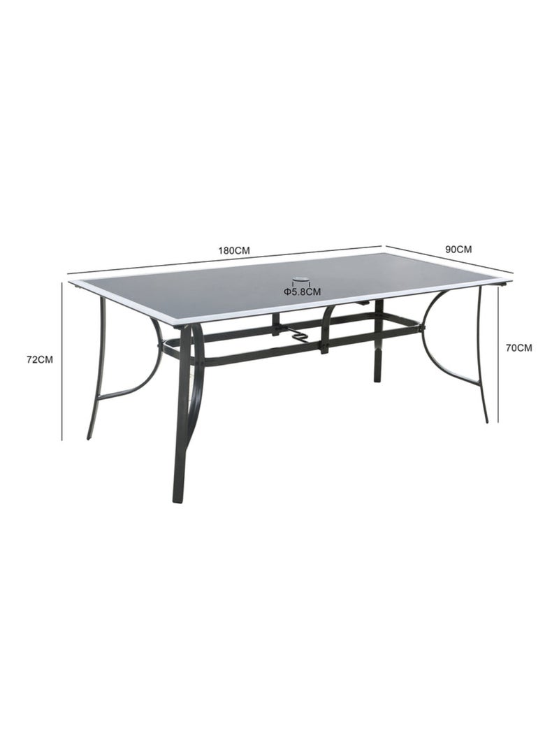 RIMINI Table de jardin aluminium 10 places Gris - Kiabi