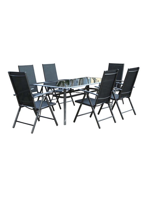 RIMINI Table de jardin et 6 chaises en aluminium - Kiabi