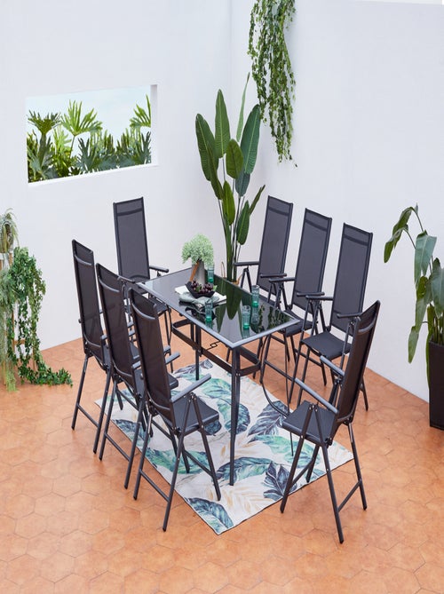 RIMINI Table de jardin et 8 chaises en aluminium - Kiabi