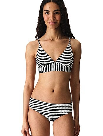 Ringel bralette de bikini rayé texturé penti