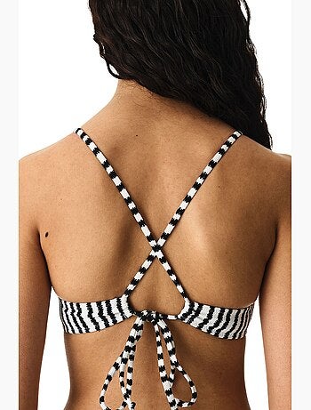 Ringel bralette de bikini rayé texturé penti