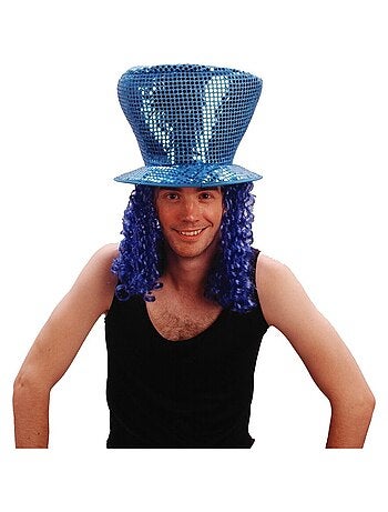 RIRE ET CONFETTI - Chapeau Disco avec cheveux