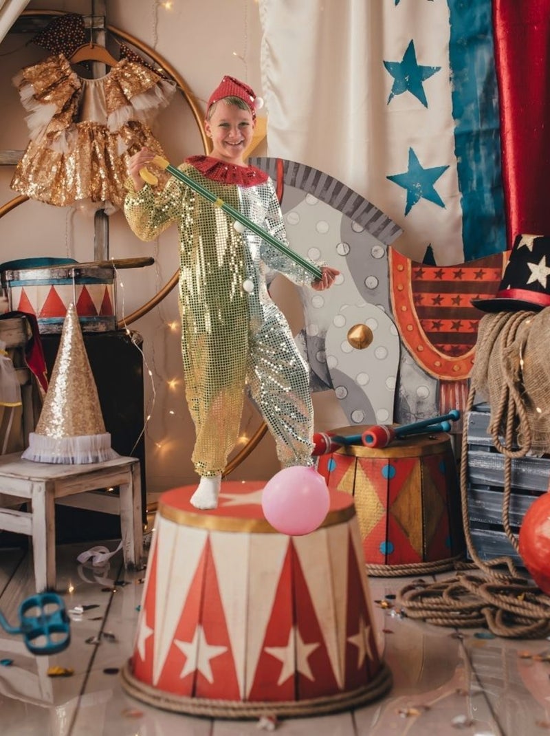 RIRE ET CONFETTI - Déguisement Clown à sequins enfant Argenté - Kiabi