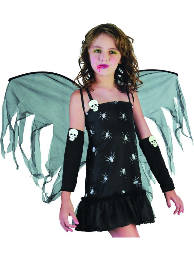 RIRE ET CONFETTI - Déguisement Démone robe tête de mort Halloween  enfant Noir Noir - Kiabi