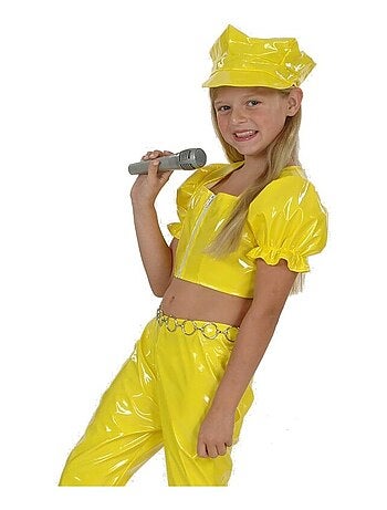 RIRE ET CONFETTI - Déguisement Disco girl yellow enfant