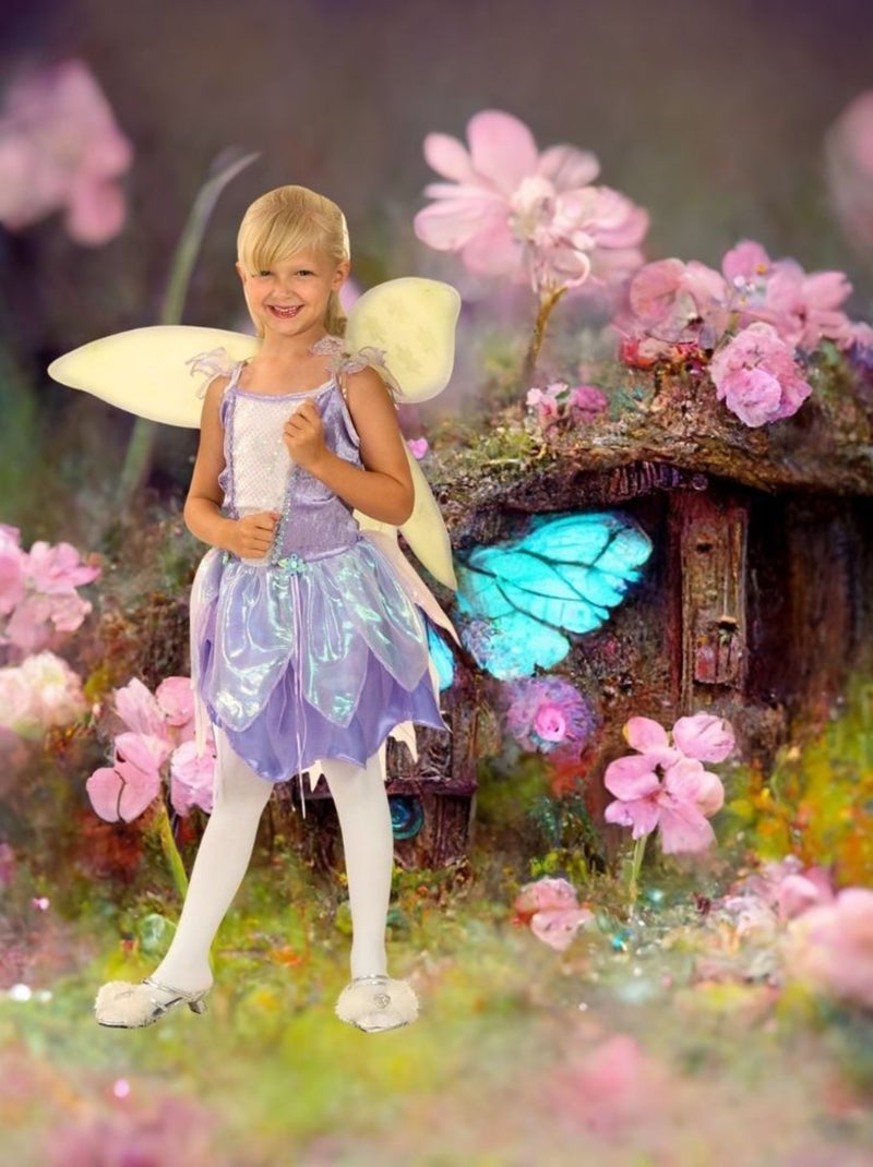 RIRE ET CONFETTI - Déguisement Fée des fleurs enfant Violet - Kiabi