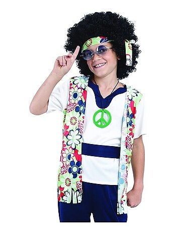 RIRE ET CONFETTI - Déguisement Hippie bleu enfant
