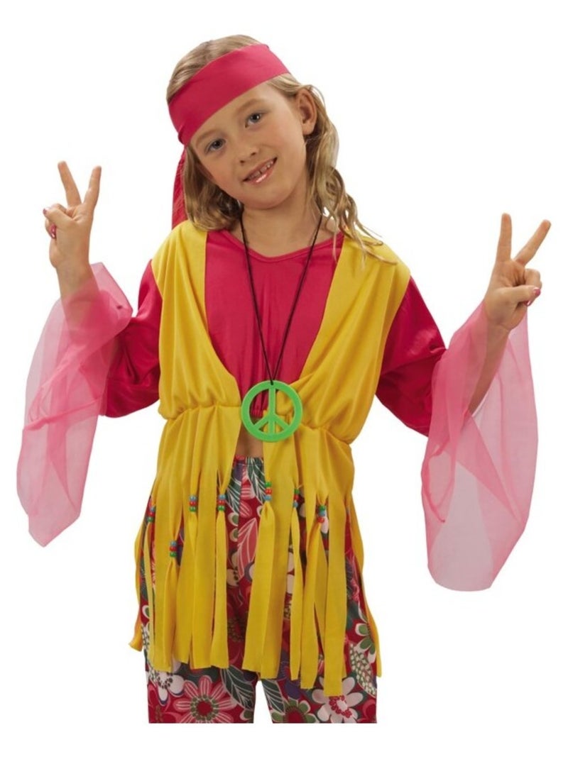 RIRE ET CONFETTI - Déguisement Hippie Flowers enfant Rose - Kiabi