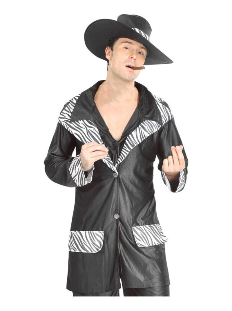 RIRE ET CONFETTI - Déguisement Mafia Disco Homme Noir Noir - Kiabi