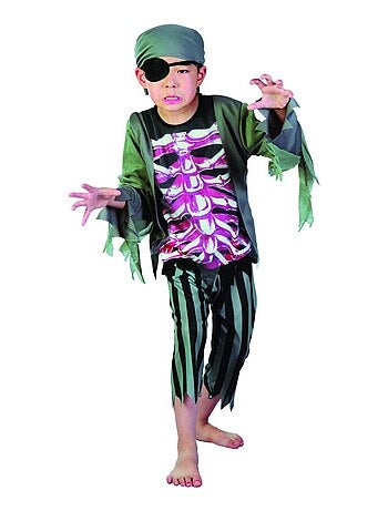 RIRE ET CONFETTI - Déguisement Pirate Squelette Halloween enfant