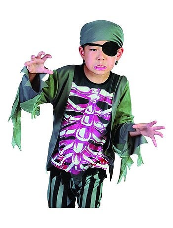 RIRE ET CONFETTI - Déguisement Pirate Squelette Halloween enfant