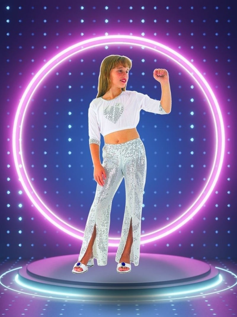 RIRE ET CONFETTI - Déguisement Popstar enfant Argenté - Kiabi