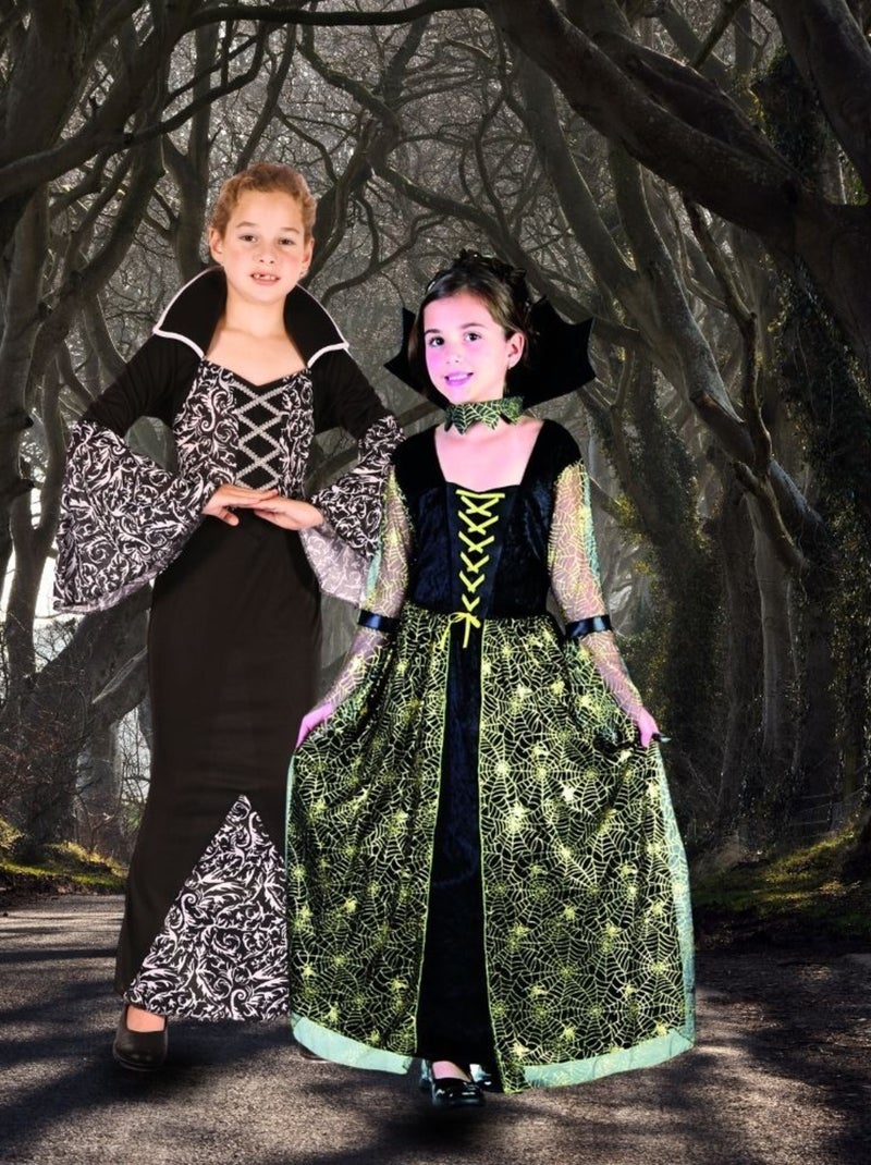 RIRE ET CONFETTI - Déguisement Vampire Morticia Halloween fille enfant Noir Noir - Kiabi
