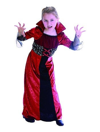 RIRE ET CONFETTI - Déguisement Vampire rouge Halloween fille enfant