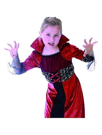 RIRE ET CONFETTI - Déguisement Vampire rouge Halloween fille enfant