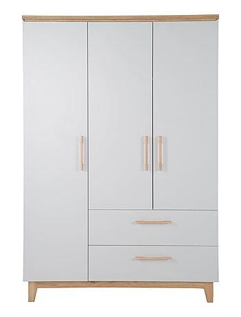 ROBA Armoire "Caro" 3 portes et 2 tiroirs à fermeture progressive