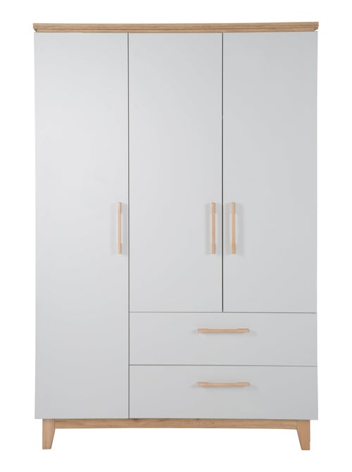 ROBA Armoire "Caro" 3 portes et 2 tiroirs à fermeture progressive - Kiabi