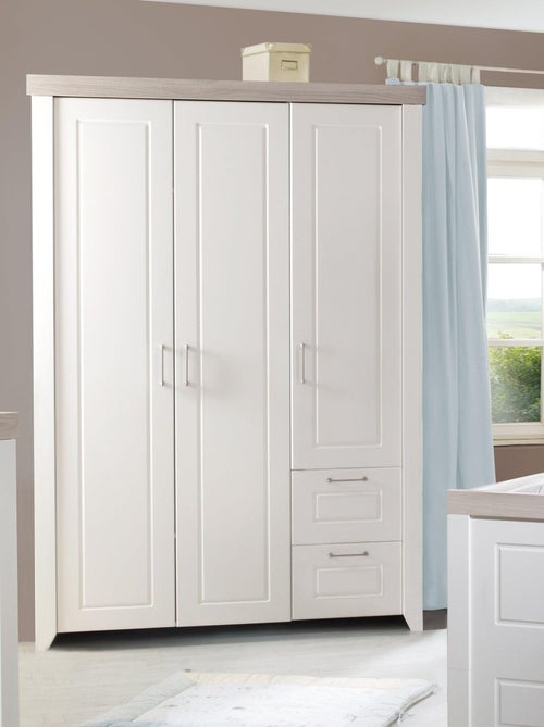 ROBA Armoire "Felicia" 3 portes et 2 tiroirs – style maison de campagne moderne - Kiabi