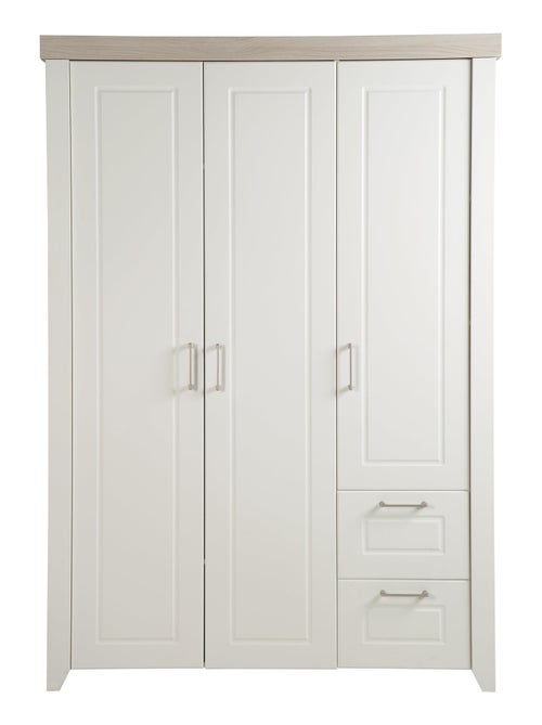 ROBA Armoire "Felicia" 3 portes et 2 tiroirs – style maison de campagne moderne - Kiabi