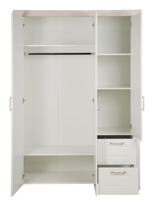 ROBA Armoire "Felicia" 3 portes et 2 tiroirs – style maison de campagne moderne - Kiabi