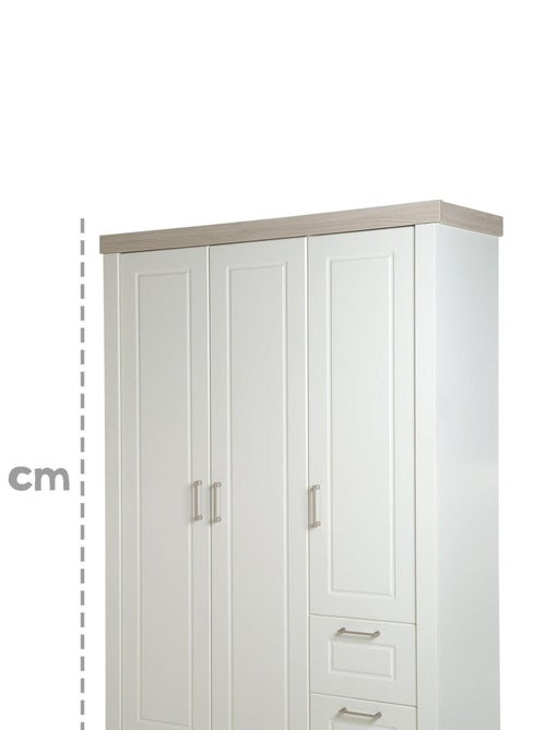 ROBA Armoire "Felicia" 3 portes et 2 tiroirs – style maison de campagne moderne - Kiabi